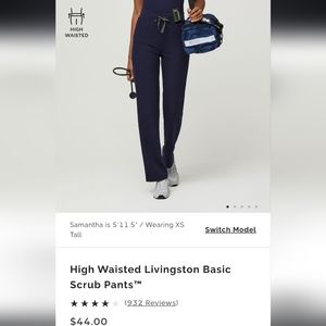 Figs straight leg bottoms navy